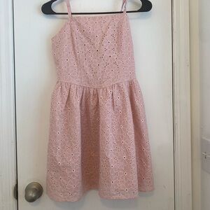 Pink Eyelet Kids Dress